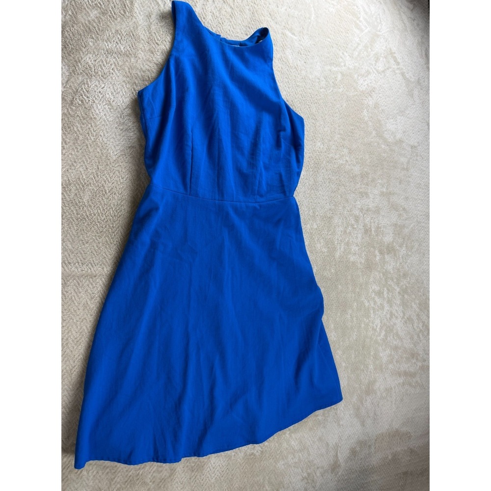 A New Day Fit & Flare Dress Womens S Royal Blue Classic Sleeveless - Picture 2 of 12